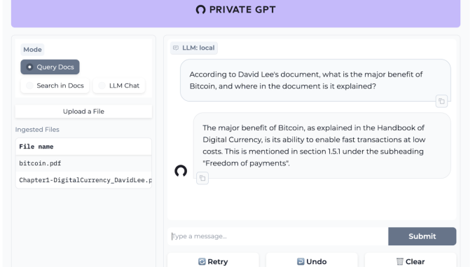 PrivateGPT: A Production-Ready AI Project that Allows You to Ask Questions About Your Documents Using the Power of Large Language Models (LLMs) Even without Internet