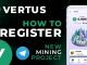 Vertus: How to Register | New Telegram Based Mining Project #FreeMining #CryptoMining #VERT