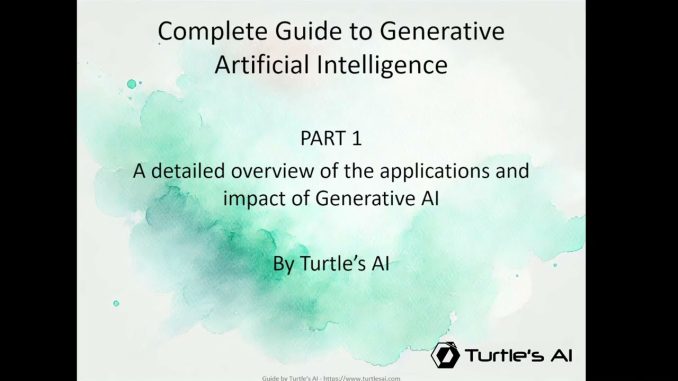 Guide to Generative Artificial Intelligence GenAI - AI - part 1