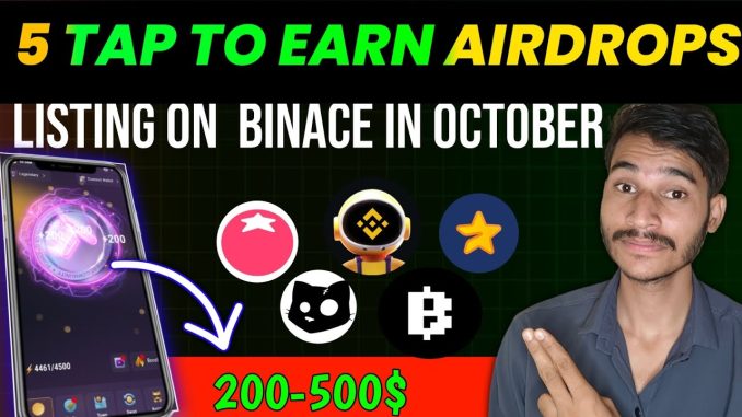 5 New Telegram Tap To Earn Bot Listing In October | Telegram Mining Airdrops Project