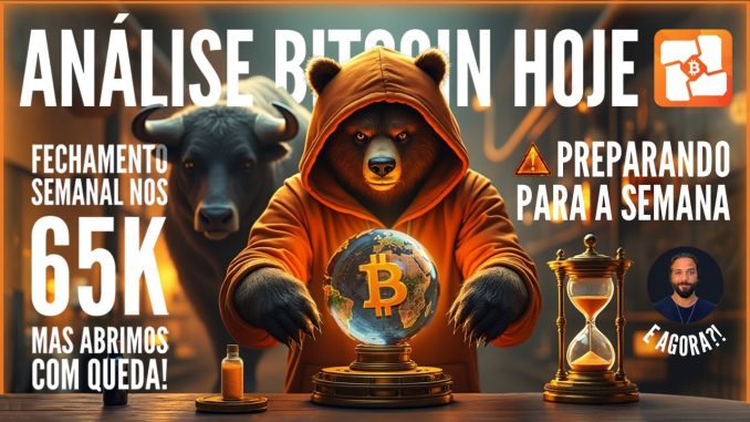 🚨🤚⌛BITCOIN HOJE: 63K MESMO COM FECHAMENTO SEMANAL POSITIVO! E AGORA? PREPARANDO PARA A SEMANA!