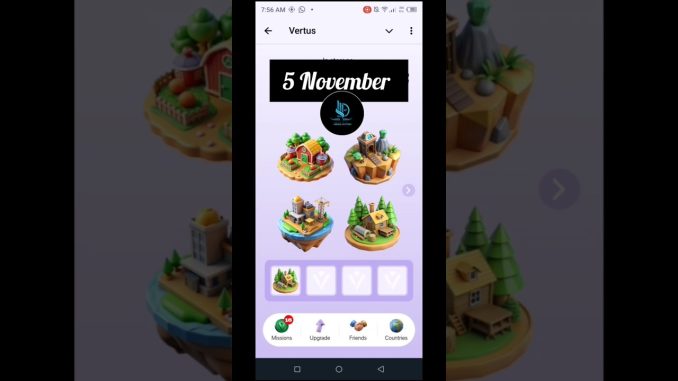 5 November vertus daily Combo today #vertus #airdrop #miningapp #earning #combocards #crypto