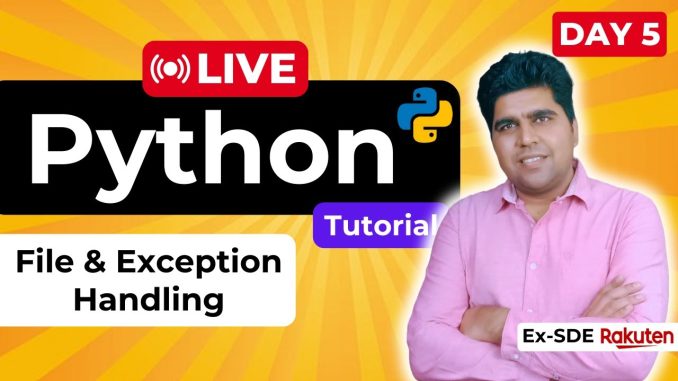 🔴 LIVE: Python Essentials for AI & ML - Beginner's Guide to Coding (Day 5)