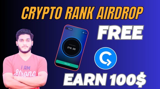 CryptoRank Mini Telegram App Airdrop Guide || Crypto Rank Airdrop Guide