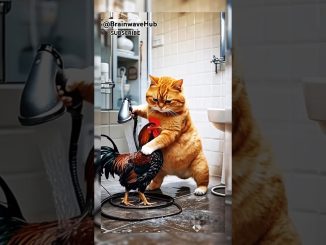 cat making a spicy chicken 🐔 🍗 #ainews #ai #aimbotfreefire #catvideos #chiken