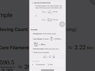 AI guides you to Calculate cotton draft In Core Spinning #shortvideo #tutorial #spinning #textile