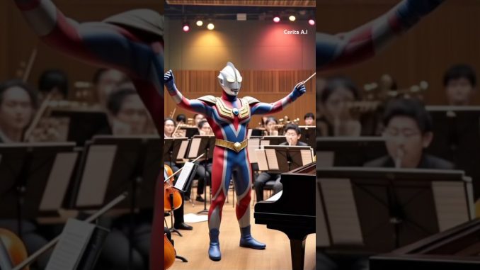 Ultraman guides the song #cat #ai #viralvideo #funny #comedy #cute