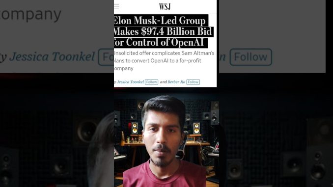 World highest bid on company #ai #elonmusk #news #shorts #viralshorts