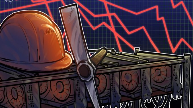 Monthly Bitcoin production drops as miners fight rising hashrate