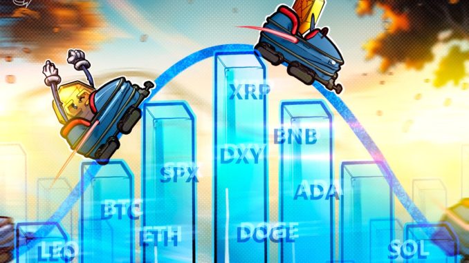 Price analysis 4/7: SPX, DXY, BTC, ETH, XRP, BNB, SOL, DOGE, ADA, LEO