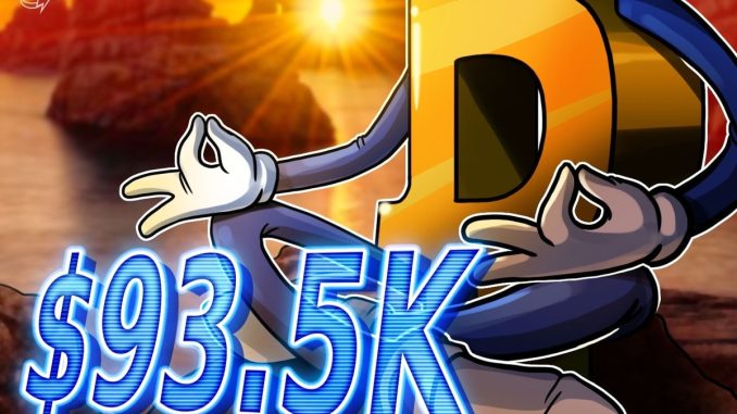 Bitcoin sell-off to $93.5K is a brief hiccup — Data still supports new BTC highs in 2025
