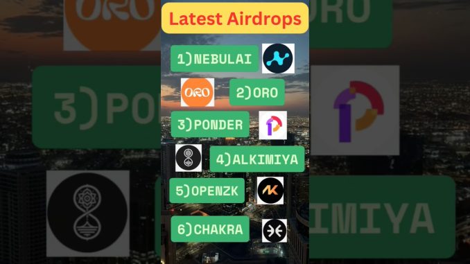 Top 6 NEW Crypto Airdrops in 2025 – Easy Free Money You Can Claim NOW! #cryptoairdropcryptoairdrop