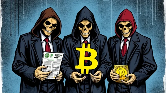 AI generated image of crypto scam artists