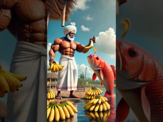 Ai " farmer guides a personal trainer for her lazy fish🐠"..#ai #3danimation #farmer #animals #funny
