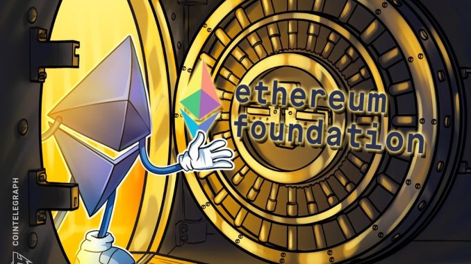 Ethereum Foundation rolls out new treasury policy