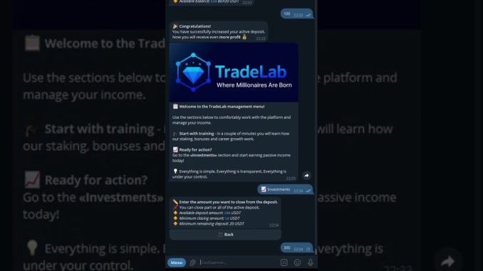 How to Close a Deposit in TradeLab | Easy Crypto Guide 🛠️