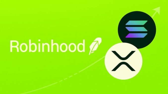 Robinhood rolls out micro XRP, Solana futures following token relisting
