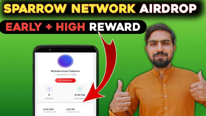 Sparrow Network Full Guide || Latest Crypto Mining App 2025