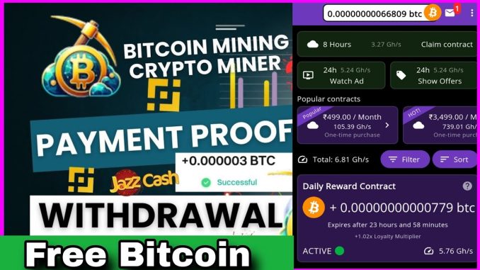 free bitcoin mining site without investmentcrypto miningfree bitcoin mining#freebitcoinminingapp
