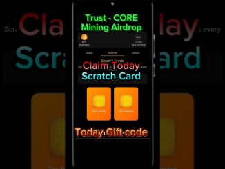 Trust CORE MINING APP Today GIFT CODE! Upcoming Airdrop IN Crypto!