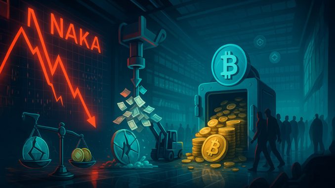 NAKA shares plunge 54% in a day, reinforcing investor exhaustion toward Bitcoin treasury companies