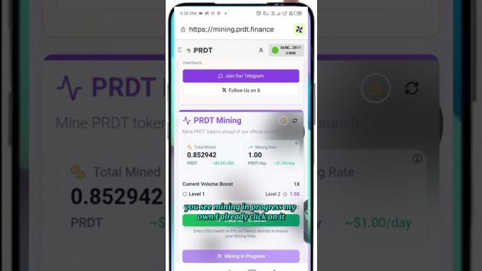 How to Mine PRDT Token (Step-by-Step Guide 2025) | Free Crypto Mining Tutorial