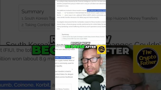 Korean Crypto Exchanges  Cambodia's Money Laundering Scandal