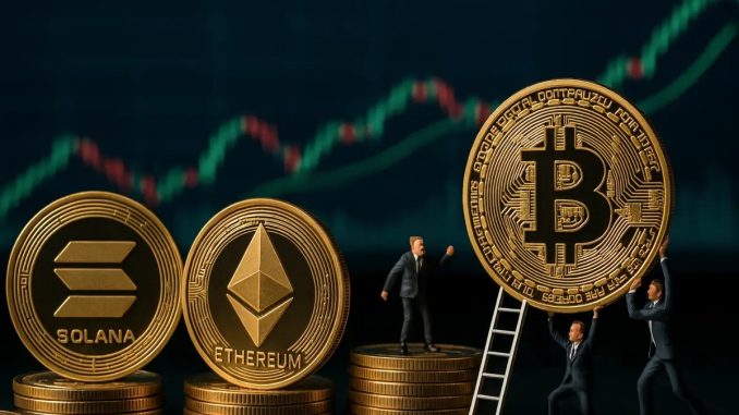Bitcoin, Ethereum, Solana ožívajú december 2025